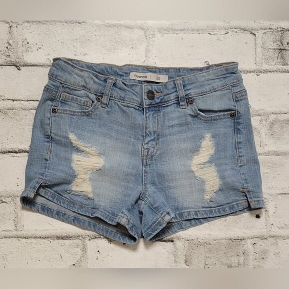 BLUENOTES Distressed Jean Shorts - Picture 1 of 5